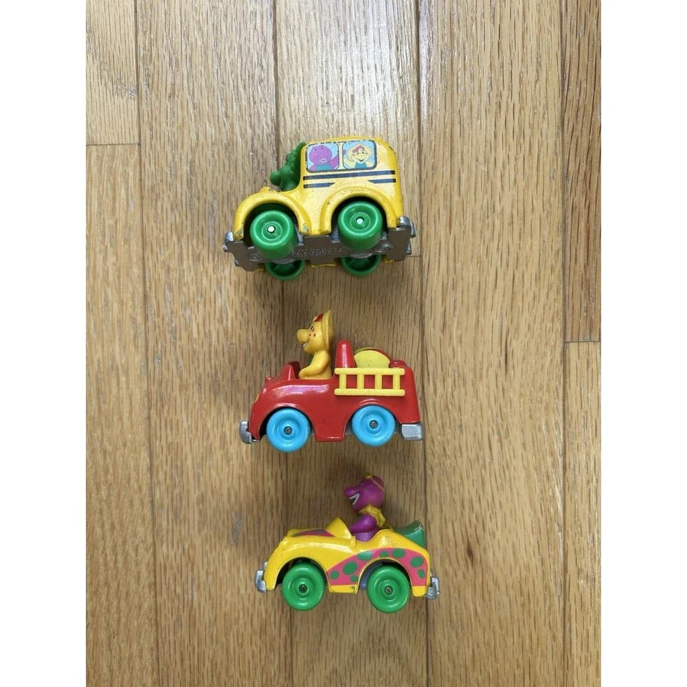 1997 The Lyons Group Barney & Friends Die Cast Vehicle Lot Baby Bop BJ Cars 3